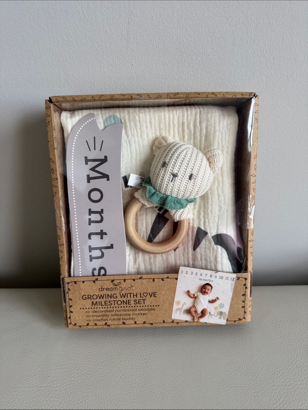 Growing With Love Milestone Set - Cream & Green Accent